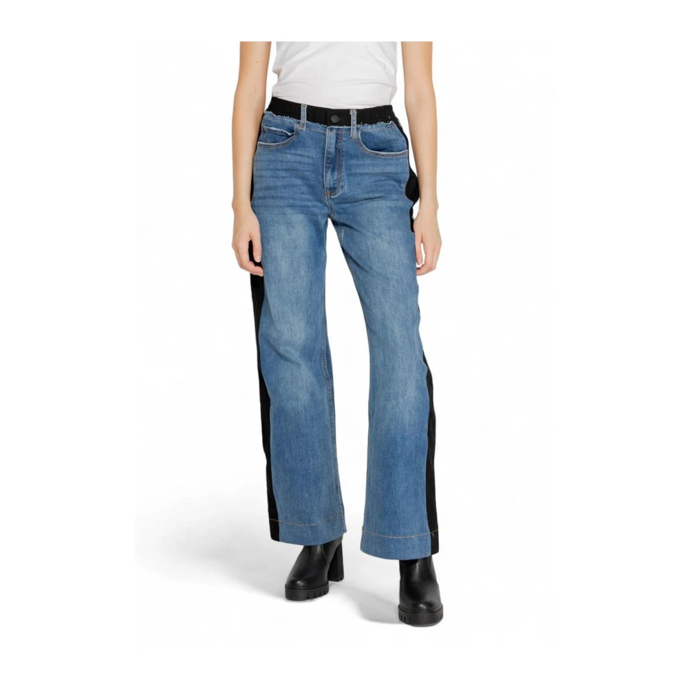 Desigual Stretch Katoenmix Dames Jeans Blue Dames