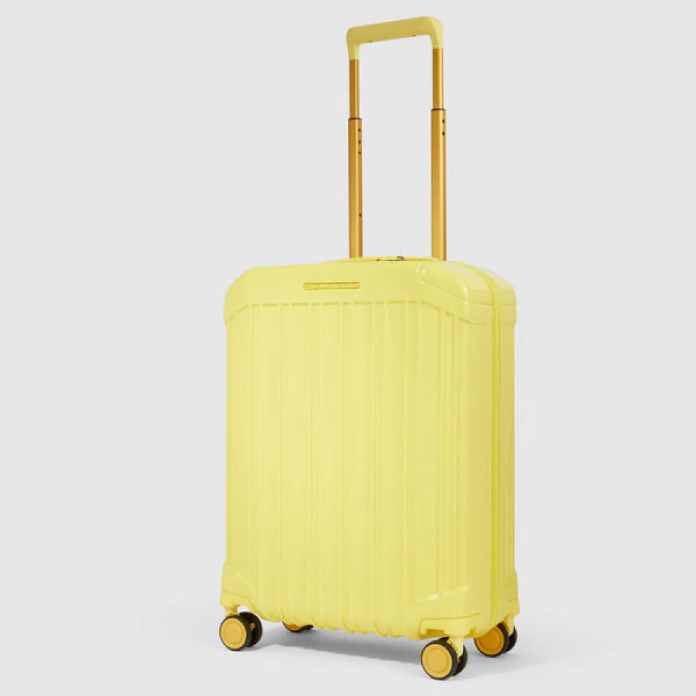 Piquadro Gele Koffer Verticale Constructie TSA Slot Yellow Unisex