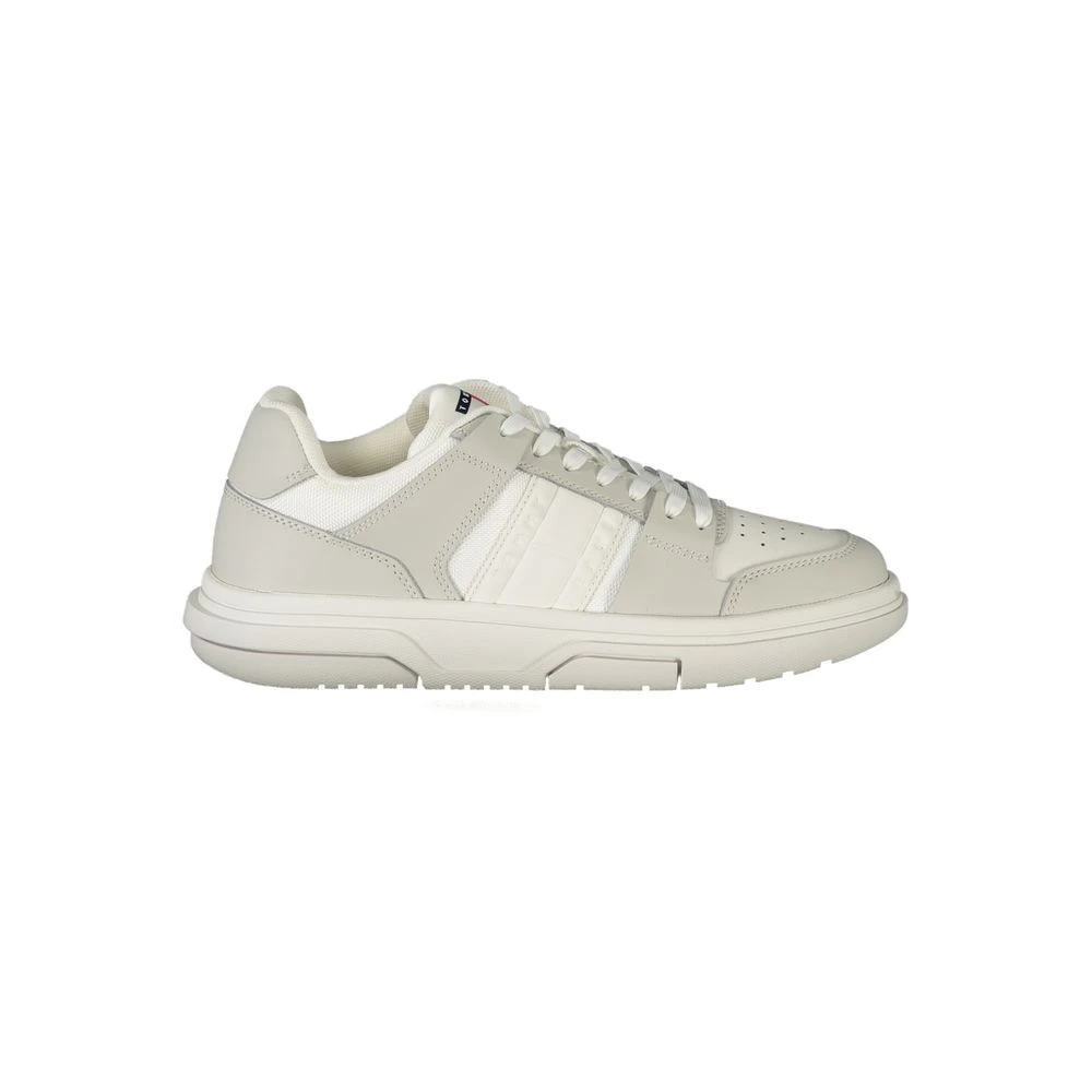 Tommy Hilfiger Women's White Sneakers, 6 Uk, Polyester Sneaker