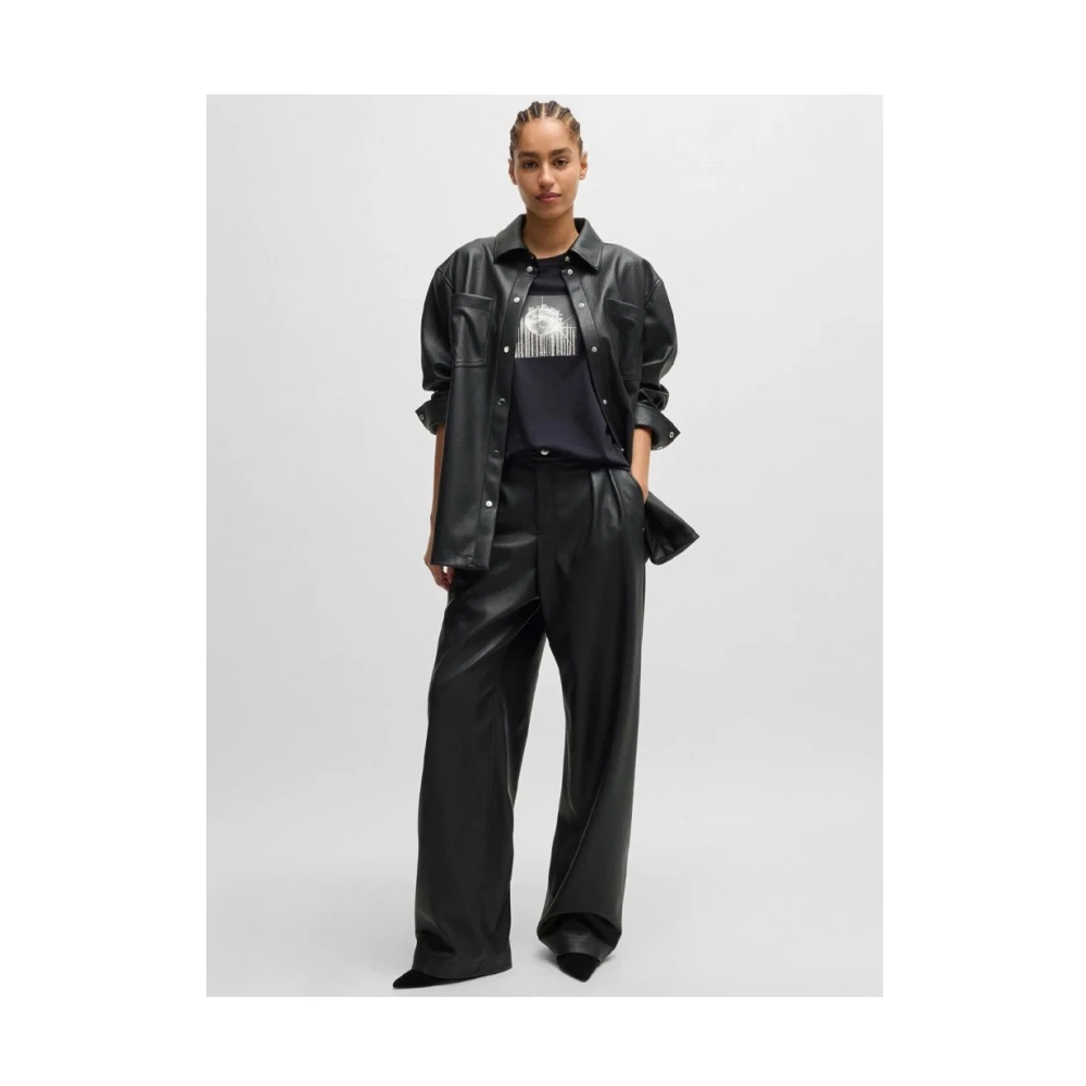 Hugo Boss Stijlvolle Jas voor Mannen Black Dames