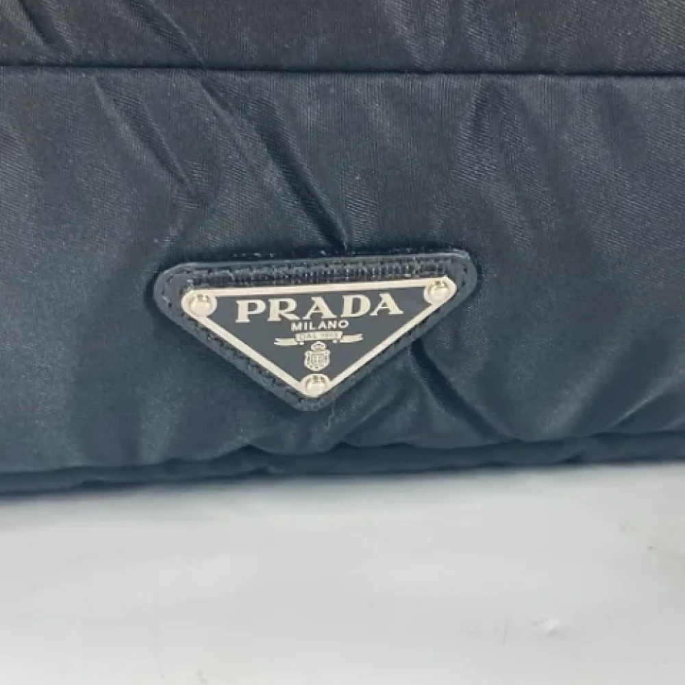 Prada Vintage Pre-owned Nylon handbags Black Dames