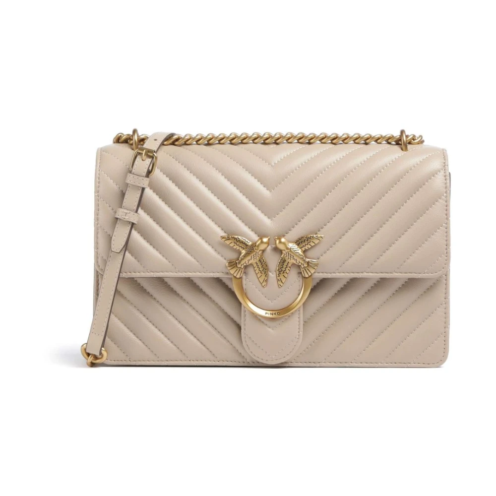 Pinko Women's Beige Shoulder Bags, One Size, Love Bag