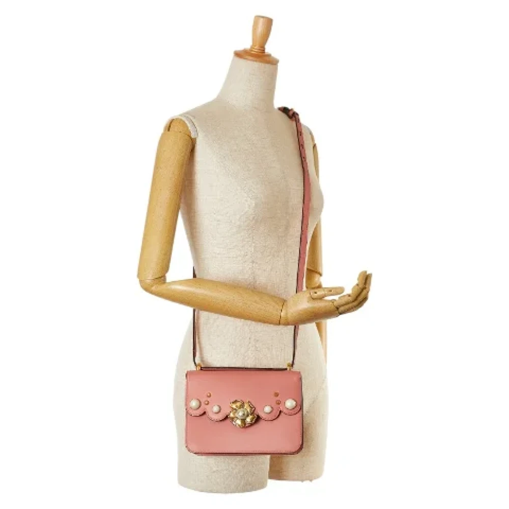 Gucci Vintage Pre-owned Leather crossbody-bags Pink Dames