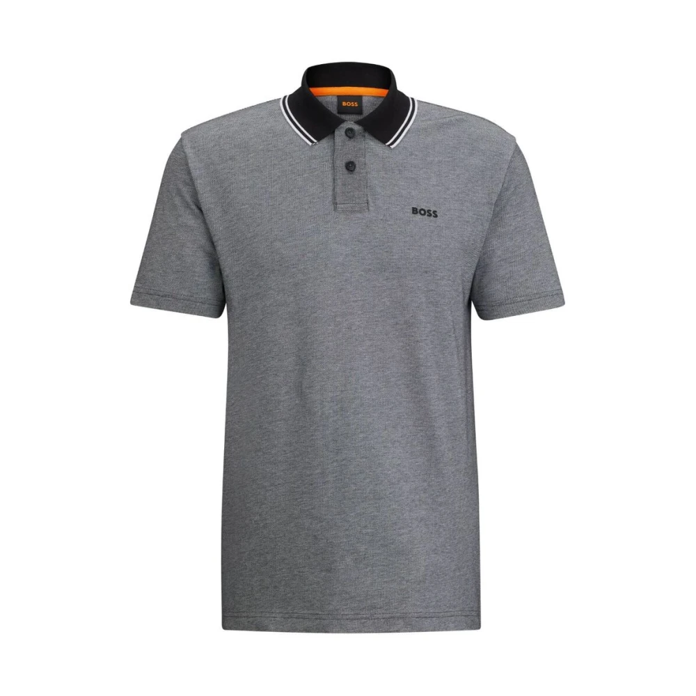 Hugo Boss Grijze Katoenen Polotrui met Logo Gray Heren