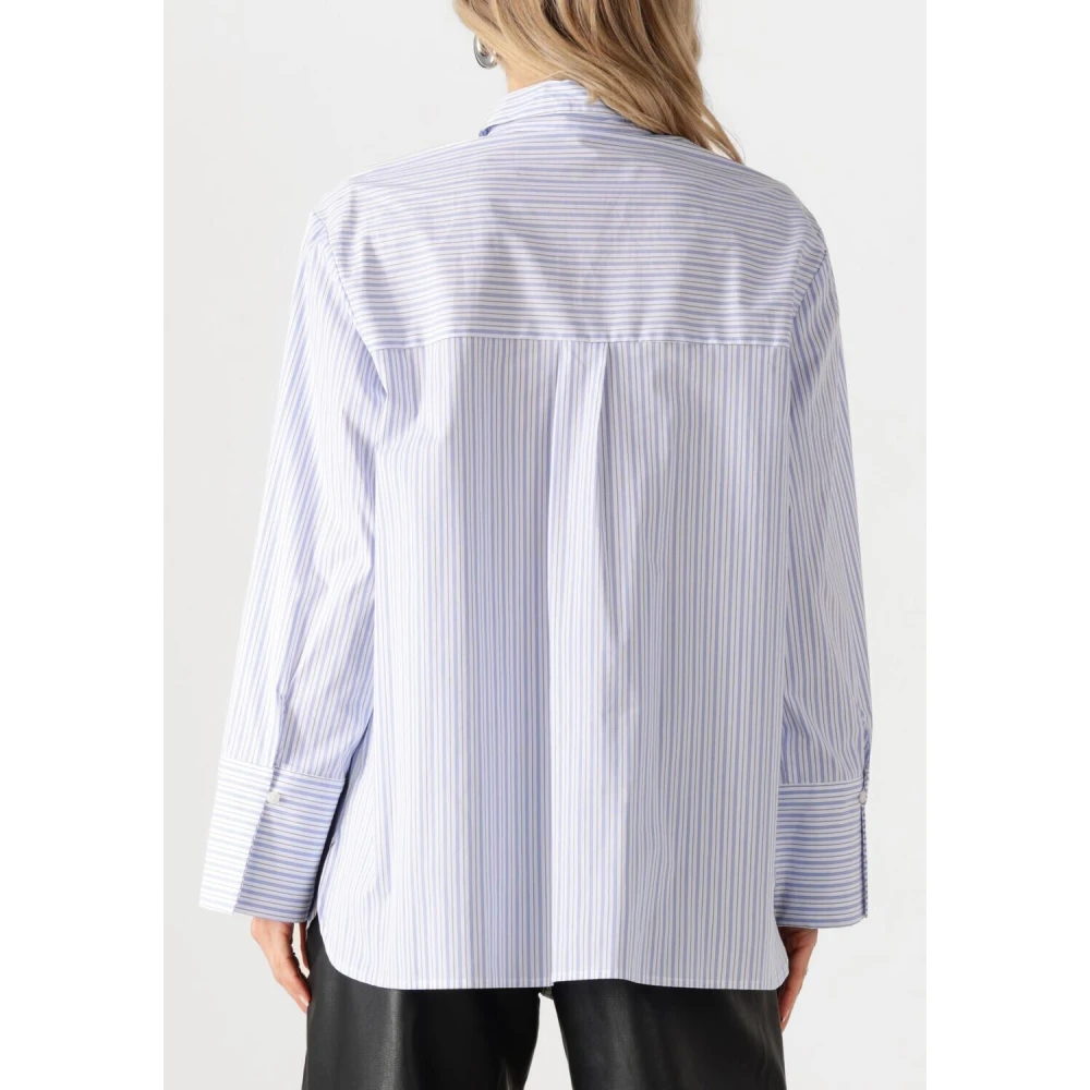 NEO NOIR Mini Stripe Blouse voor Vrouwen Blue Dames