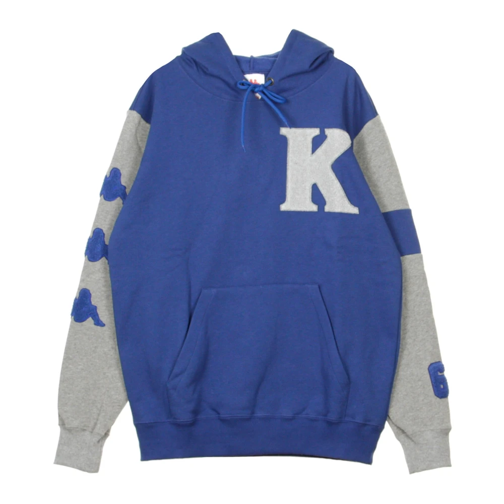 Kappa Blauwe Heren Hoodie Authentieke Stijl Blue Heren