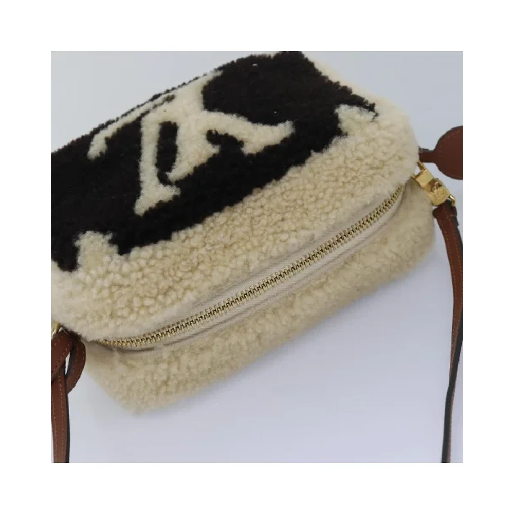 Louis Vuitton Vintage Pre-owned Wool louis-vuitton-bags Beige Dames