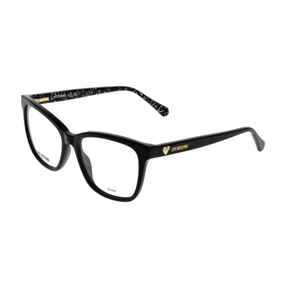 Love Moschino Zwarte Butterfly Optische Frames met Merkhoes Black Dames