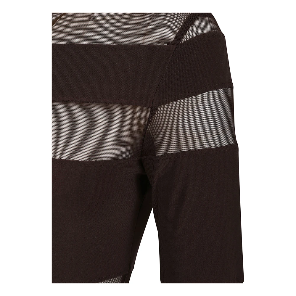 Norma Kamali Stijlvolle Top met Polyester en Spandex Brown Dames