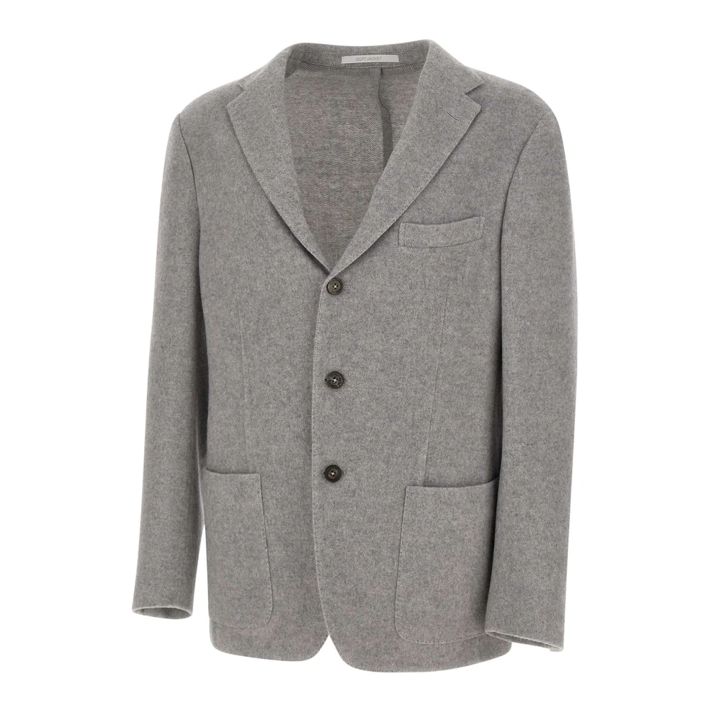 Eleventy Grå Ull Kashmir Blazer Mjuk Jacka Gray, Herr