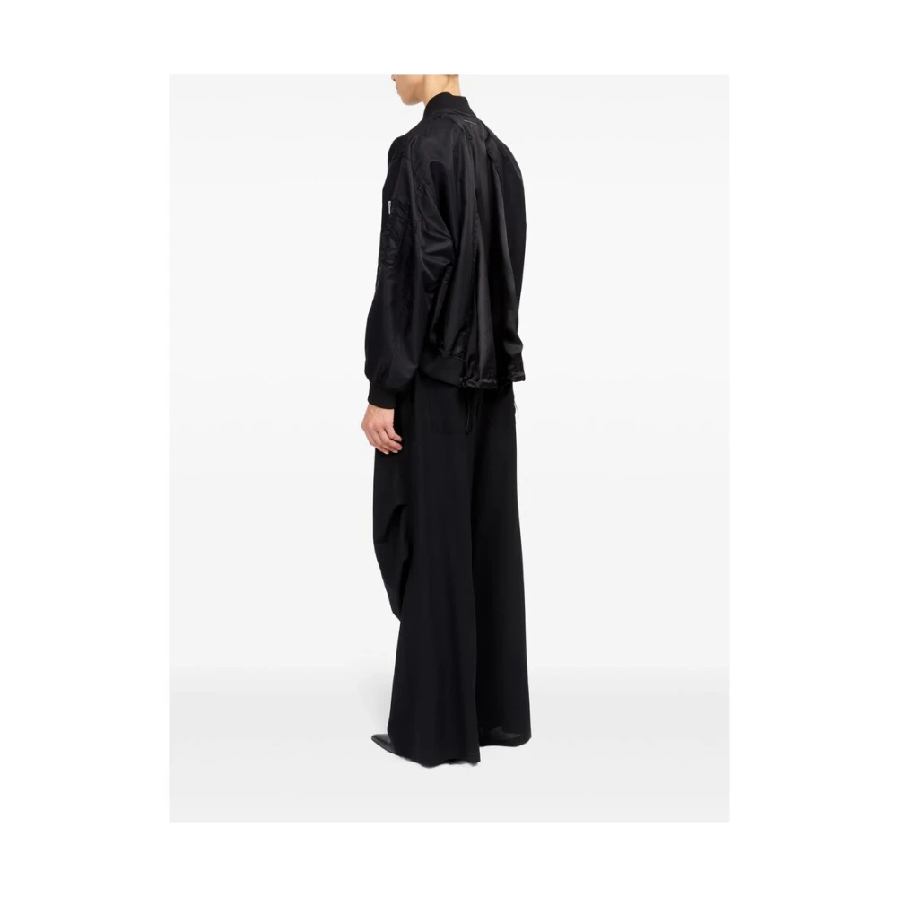 MM6 Maison Margiela Zwarte Jersey Ritsjas Black Dames