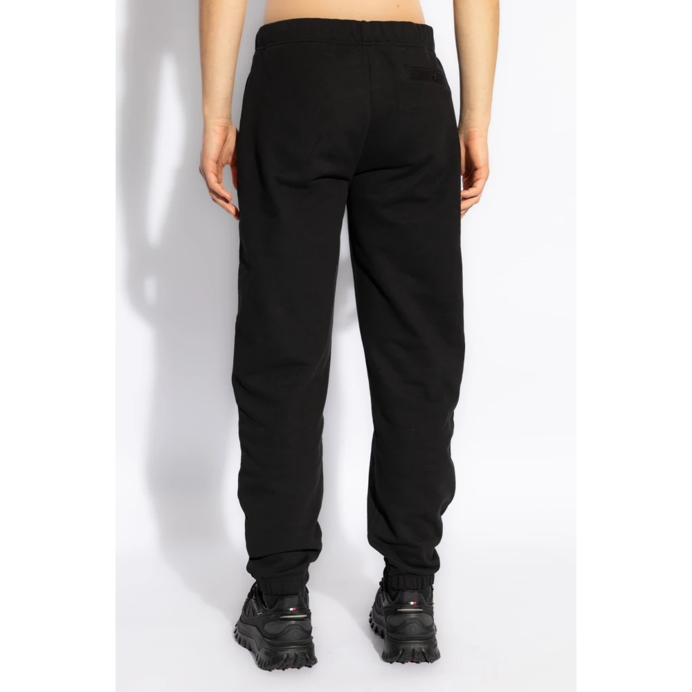 Moncler Sweatpants met logo Black Heren