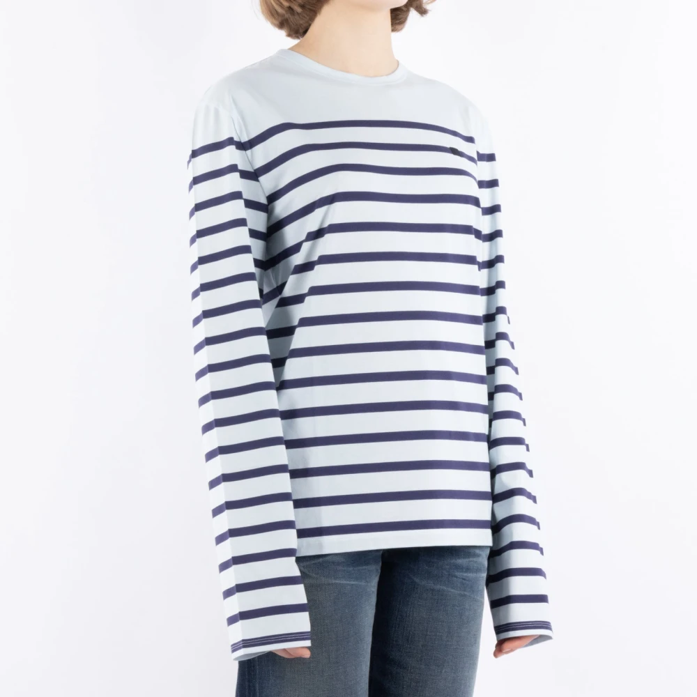 Acne Studios Gestreept Blauw T-shirt Blue Dames