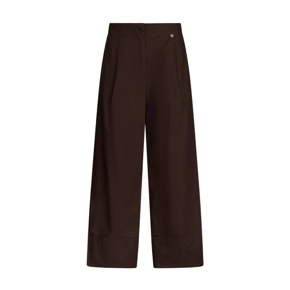 Liu Jo Women's Brown Wide Trousers, L, Wide Trousers