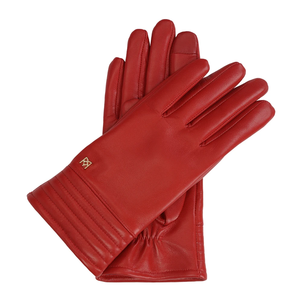 Kazar Rode handschoenen van glad leer met opvallend quilten Red Dames