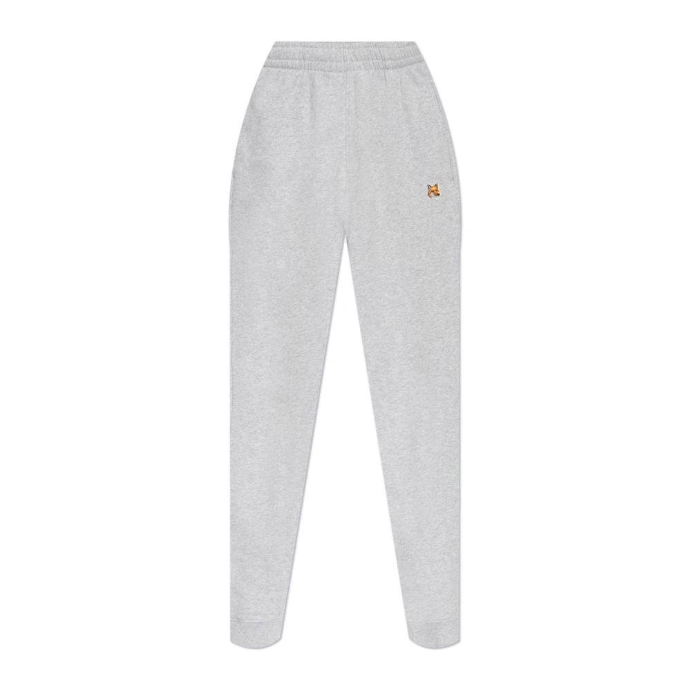 Maison Kitsuné Sweatpants met logo Gray Dames