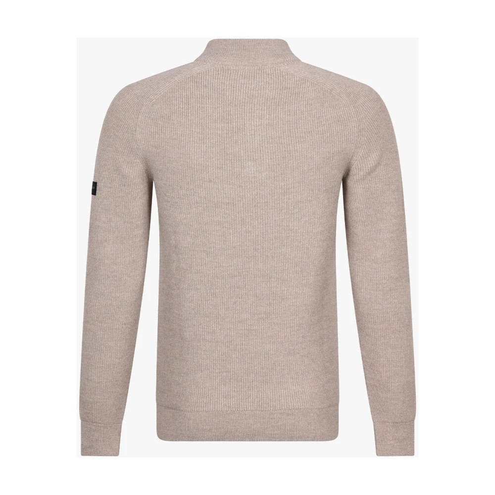 Cavallaro Half Zip Pullover in Sondrio-stijl White Heren