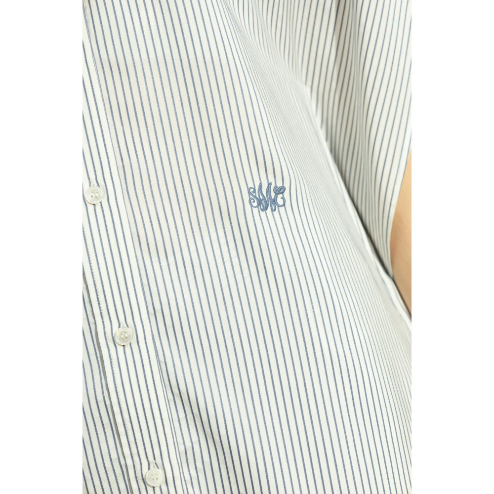 Stella Mccartney Zijden overhemdjurk White Dames
