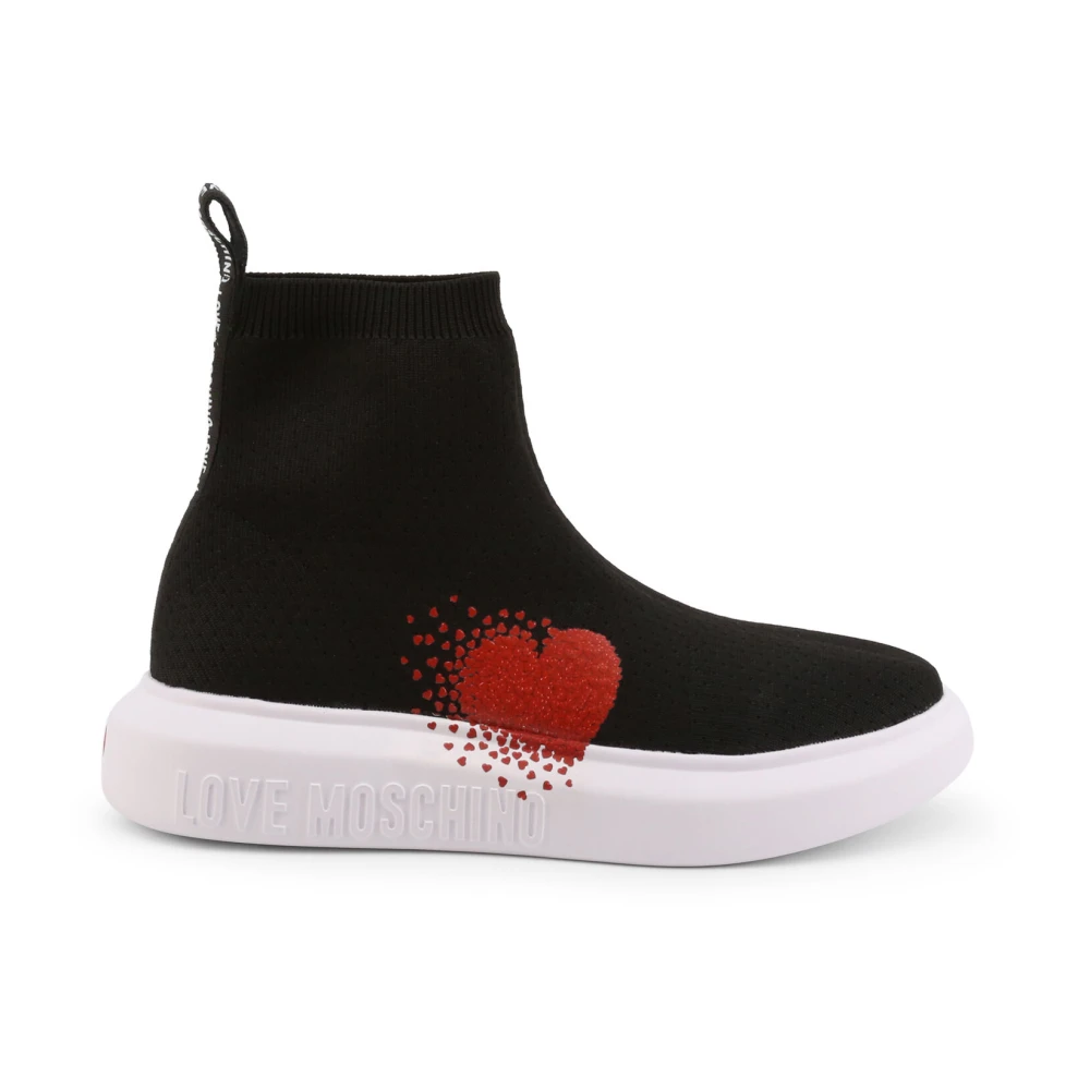 Love Moschino V?r/Sommar Kollektion Dam Sneakers - Stil Ja15134G1Eizi Black, Dam