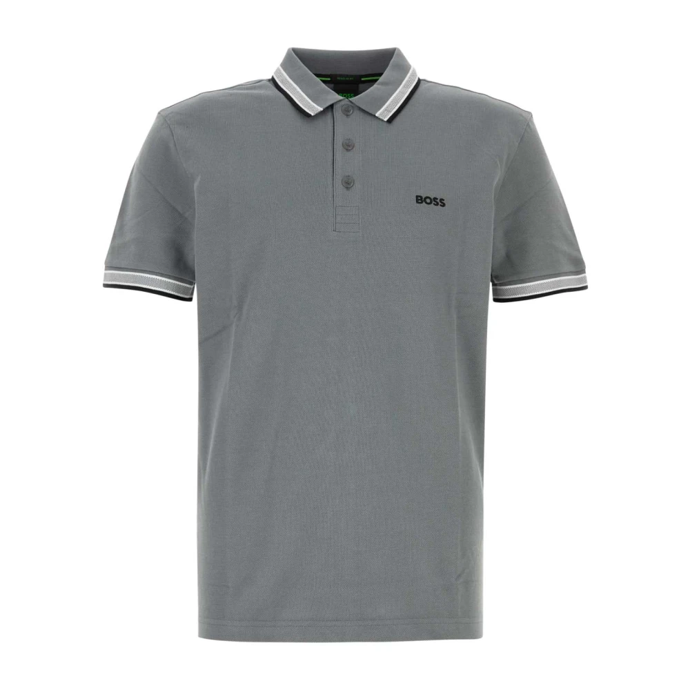 Boss Donkergrijze Piquet Polo Shirt Gray Heren