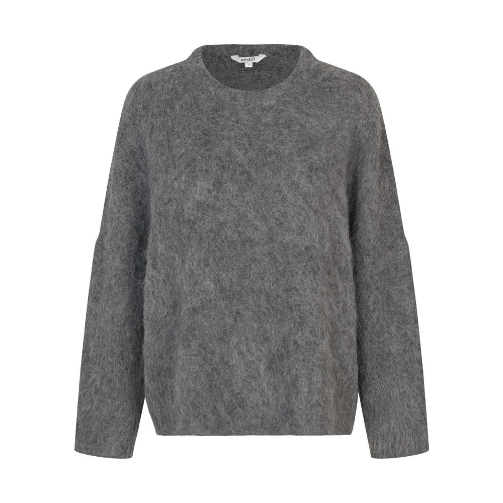 MbyM Pluizige Donkergrijze Gillis Trui Gray Dames