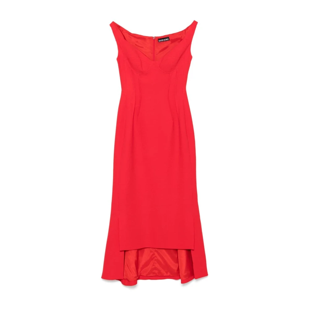 David Koma Klaprood Off-Shoulder Jurk Red Dames