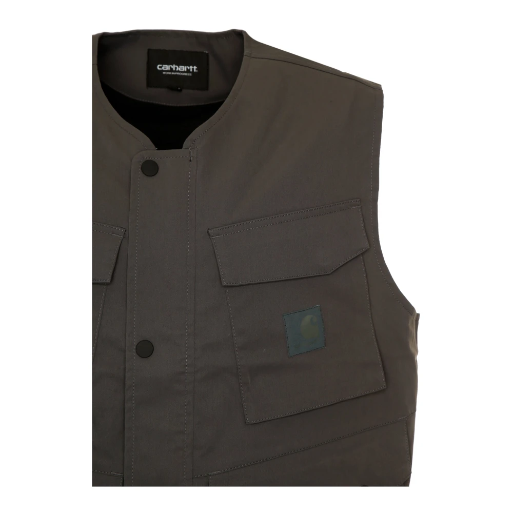 Carhartt WIP Mouwloos vest met V-hals Gray Heren