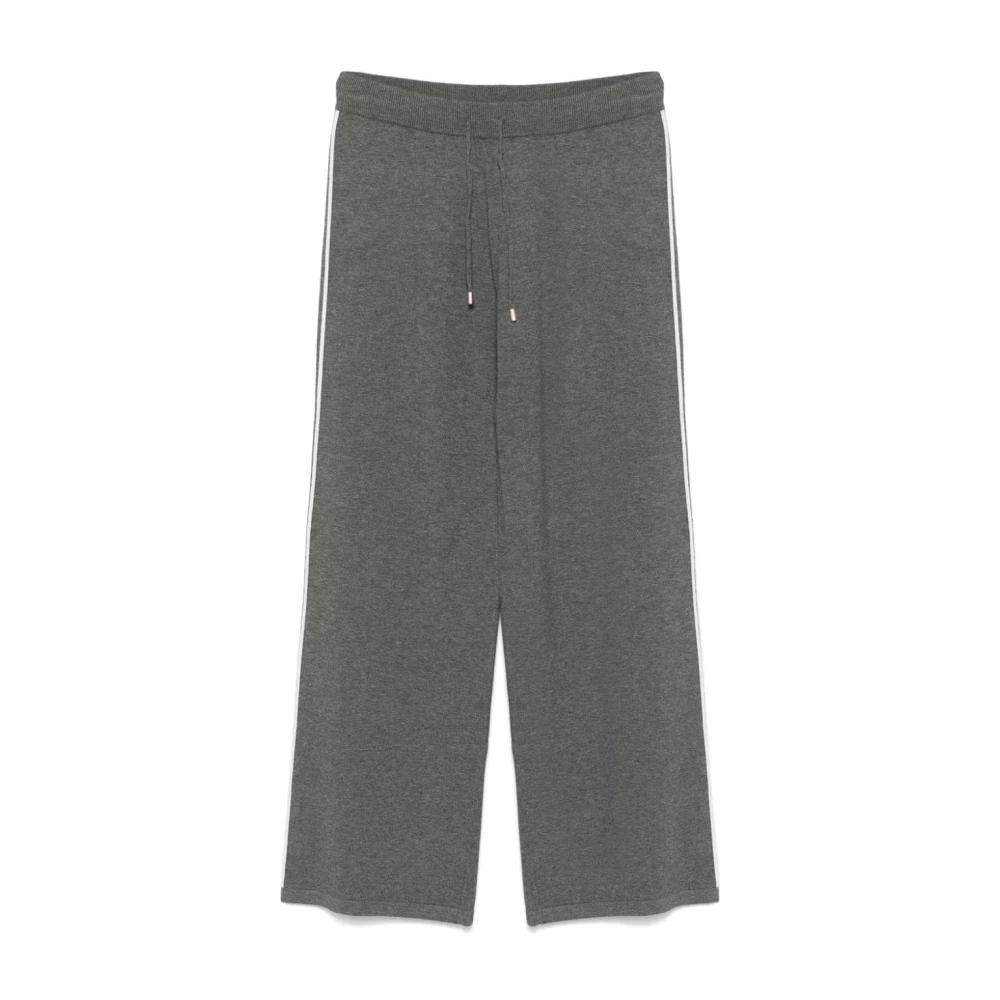 Liu Jo Gebreide Rechte Broek Antraciet Grijs Gray Dames