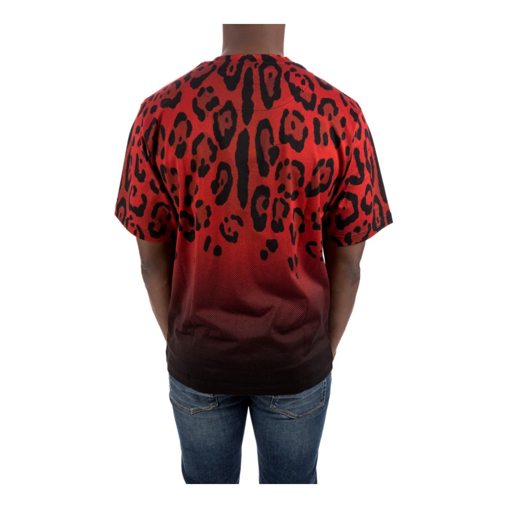 Dolce & Gabbana Rode Katoenen T-Shirt Ss22 Red Heren
