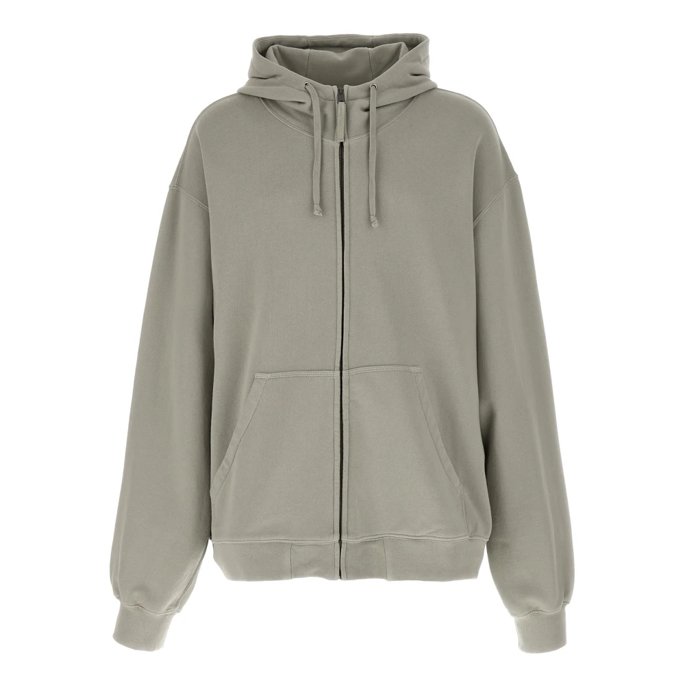 Maison Margiela Men's Gray Numeric Logo Hoodie - Zip-Throughs - 2XS - Sweatshirts & Hoodies