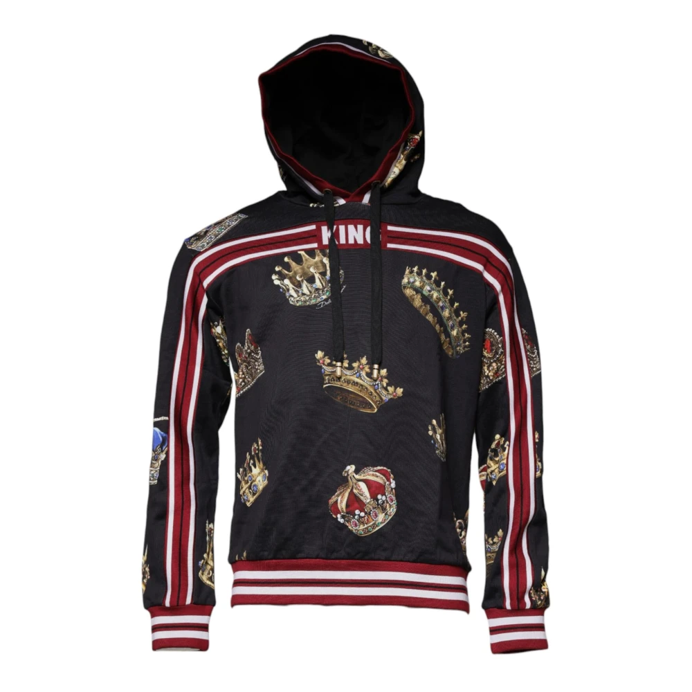 Dolce & Gabbana Kroon Print Hoodie Multicolor Heren