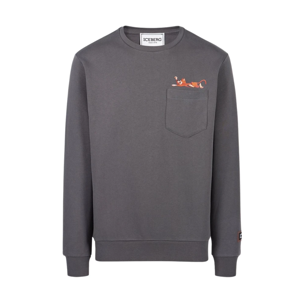 Iceberg Sweatshirt met Yogi-print Gray Heren