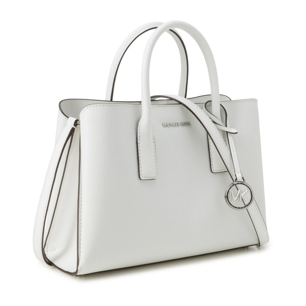 Michael Kors Handtas van generfd leer met zilveren studs White Dames