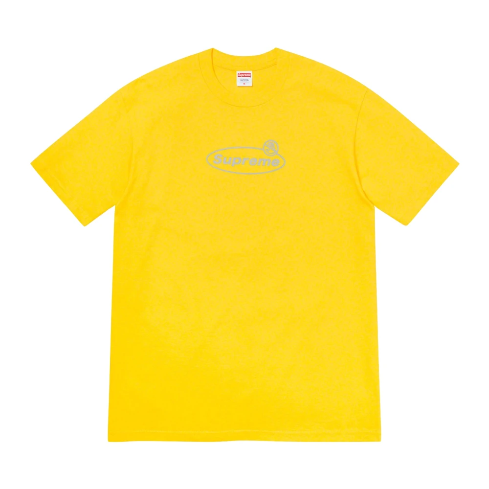 Supreme Waarschuwing Tee Geel Klassiek Katoen Kunst Yellow Heren