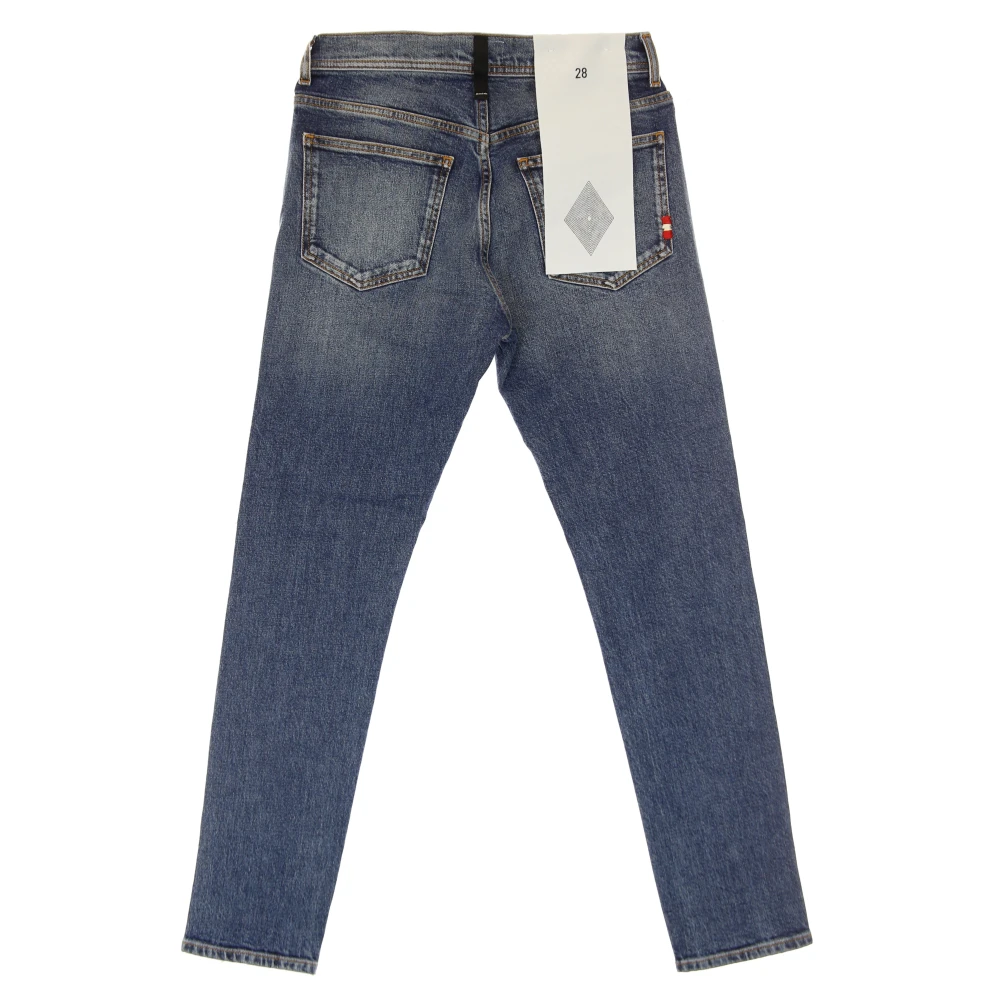 Amish Comfort Mid Stone Wash Denim Jeans Blue Heren