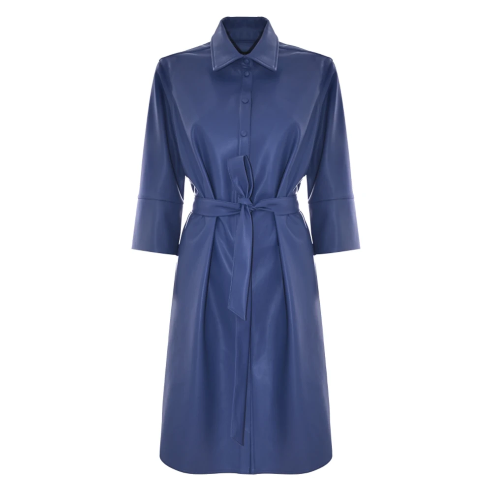 Kocca Elegante Midi Jurk met Riem Blue Dames