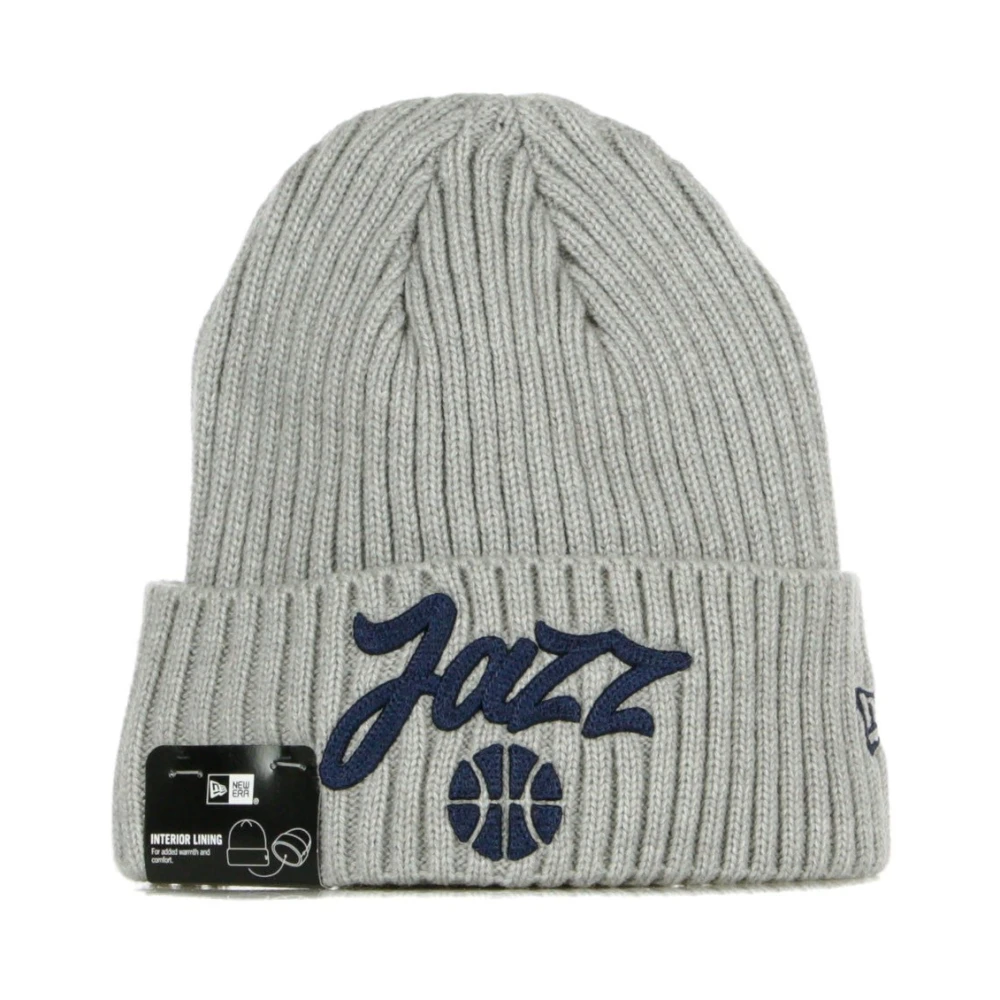 New Era Men's Gray Utah Jazz Nba Draft Beanie