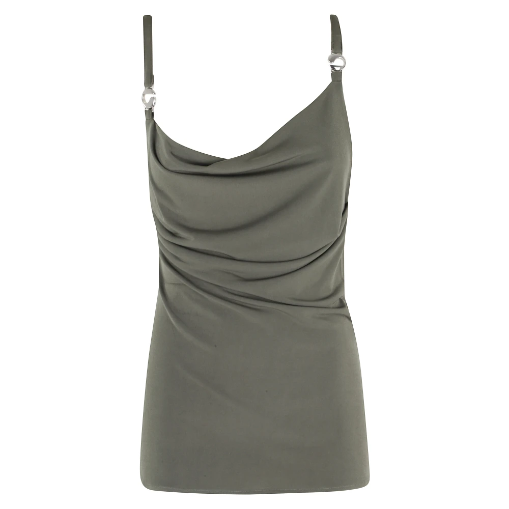 Coperni Women's Green Logo Top - Sleeveless Tops - S - Tops