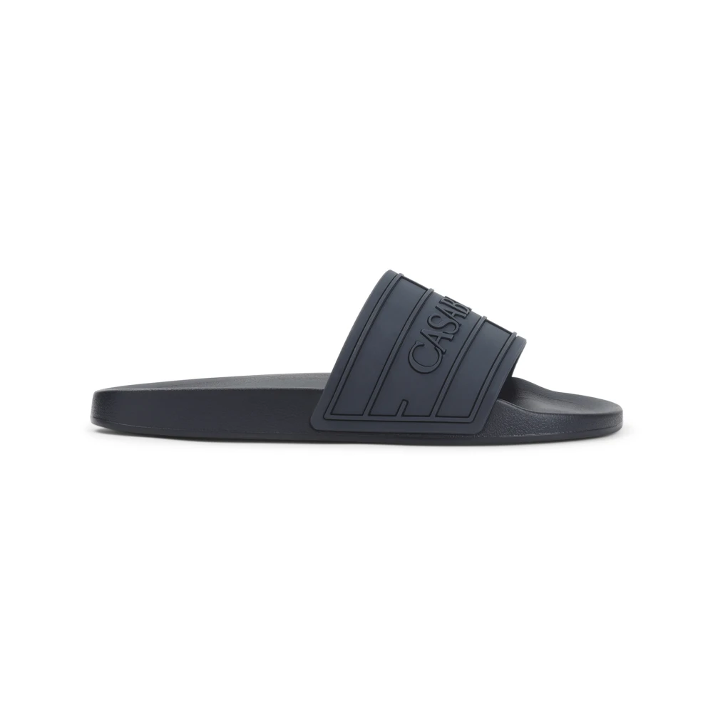 Casablanca Men's Blue Sliders, 10 Uk, Logo Pool Slides