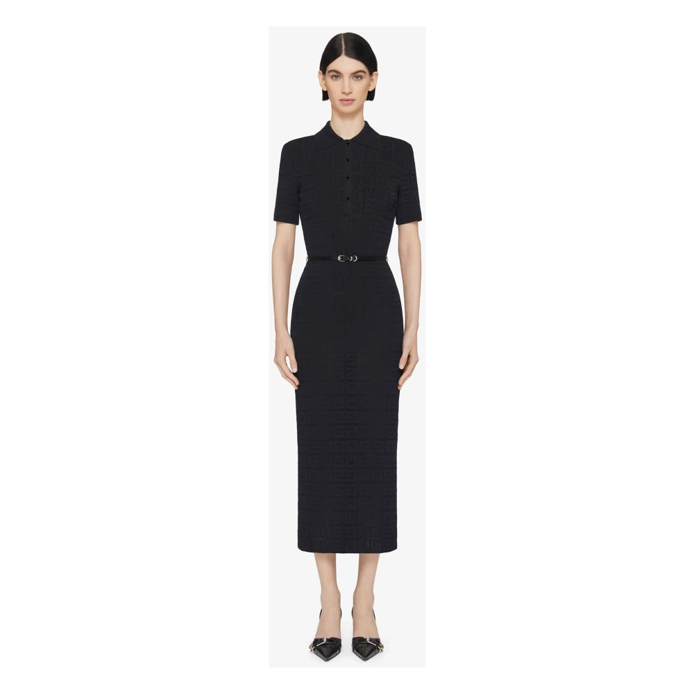 Givenchy Voyou Polo Stijl Jurk Black Dames