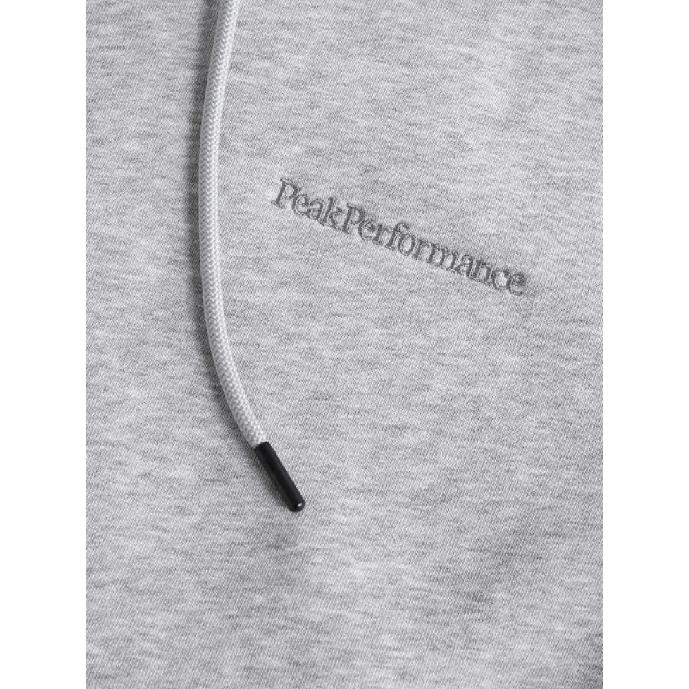 Peak Performance Originele Logo Hoodie Gray Dames