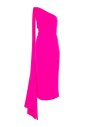 magenta-pink-one-shoulder-dress-with-scarf
