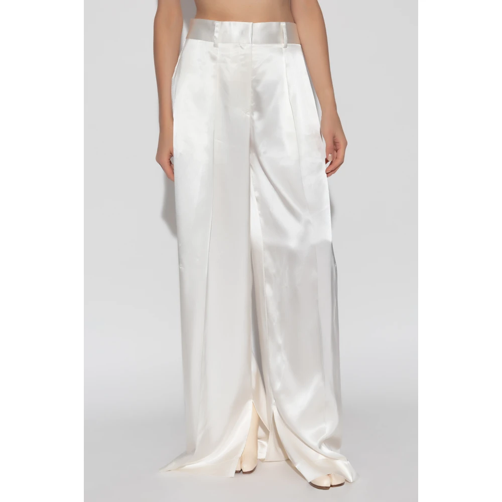 Jil Sander Glinsterende broek White Dames