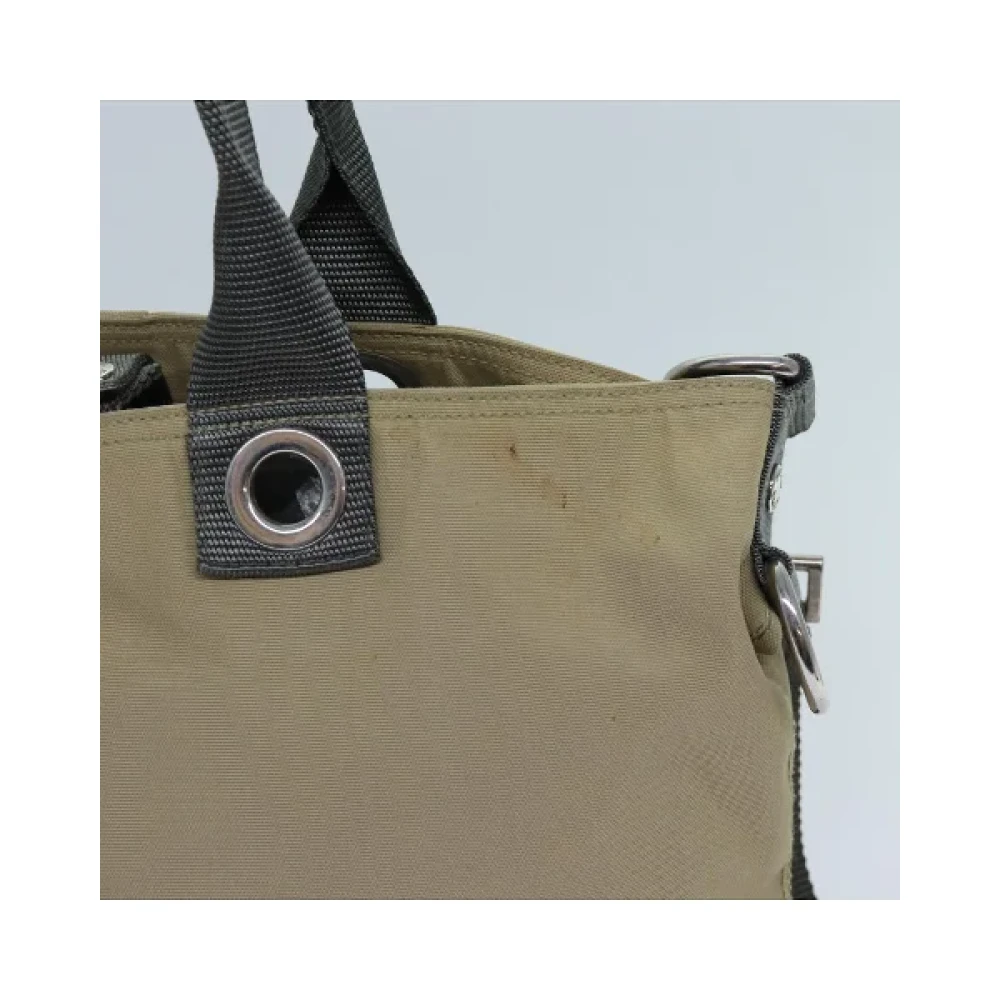 Prada Vintage Pre-owned Cotton prada-bags Beige Dames