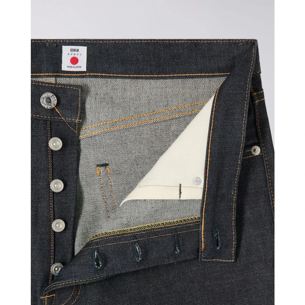 Edwin Japanse Losse Jeans Blauw Selvage Denim Black Heren