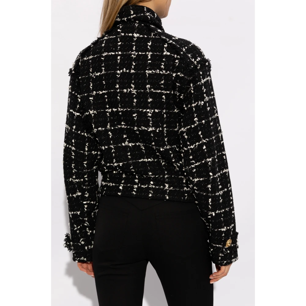Balmain Tweed jas Black Dames