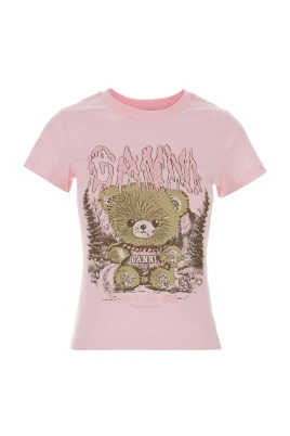 Ganni T-Shirts Rosa M