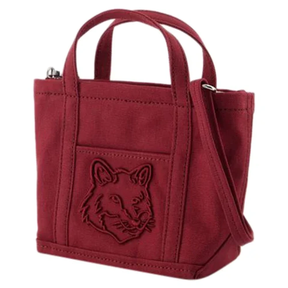 Maison Kitsuné Cotton handbags Red Dames