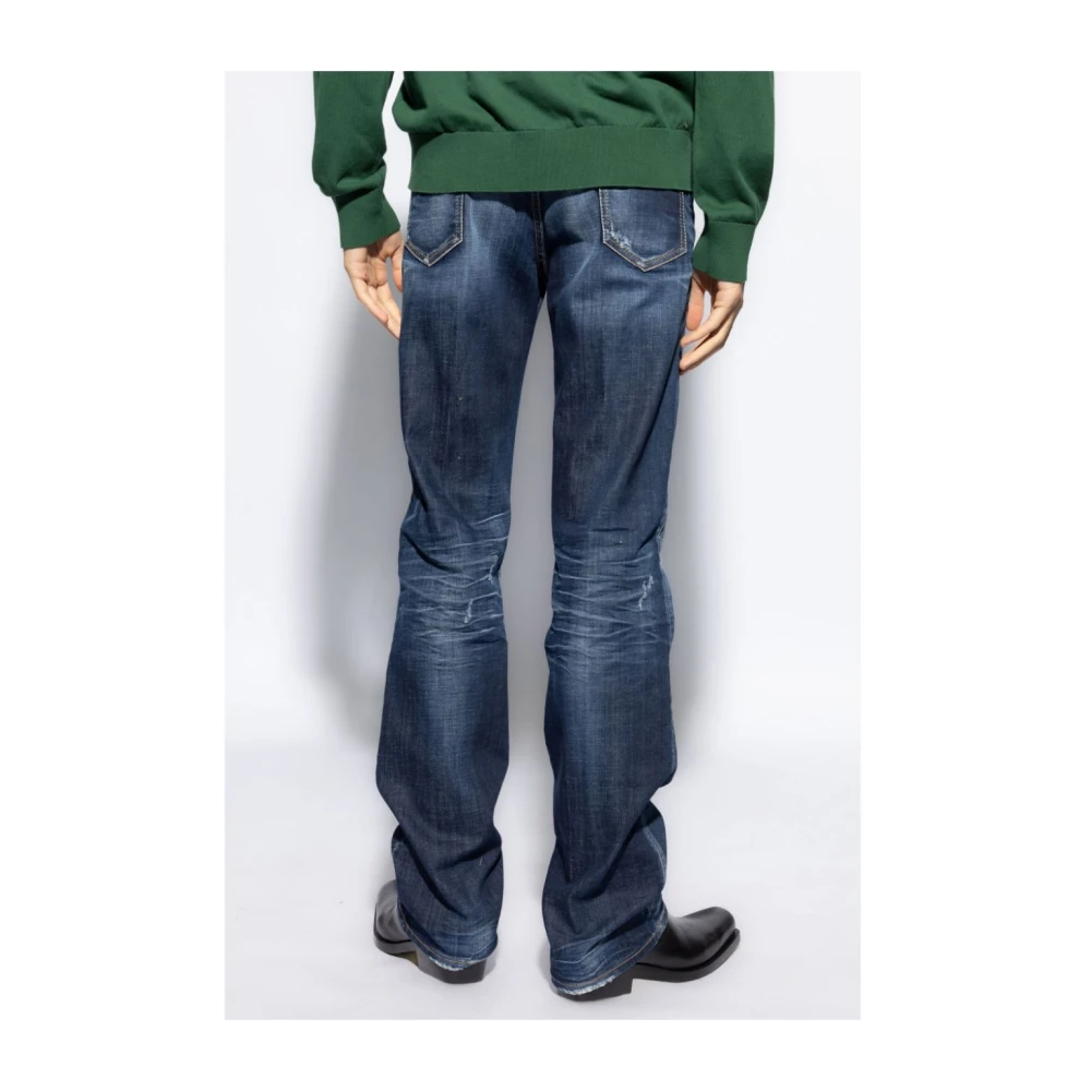 Dsquared2 Blauwe Distressed Denim Jeans Blue Heren