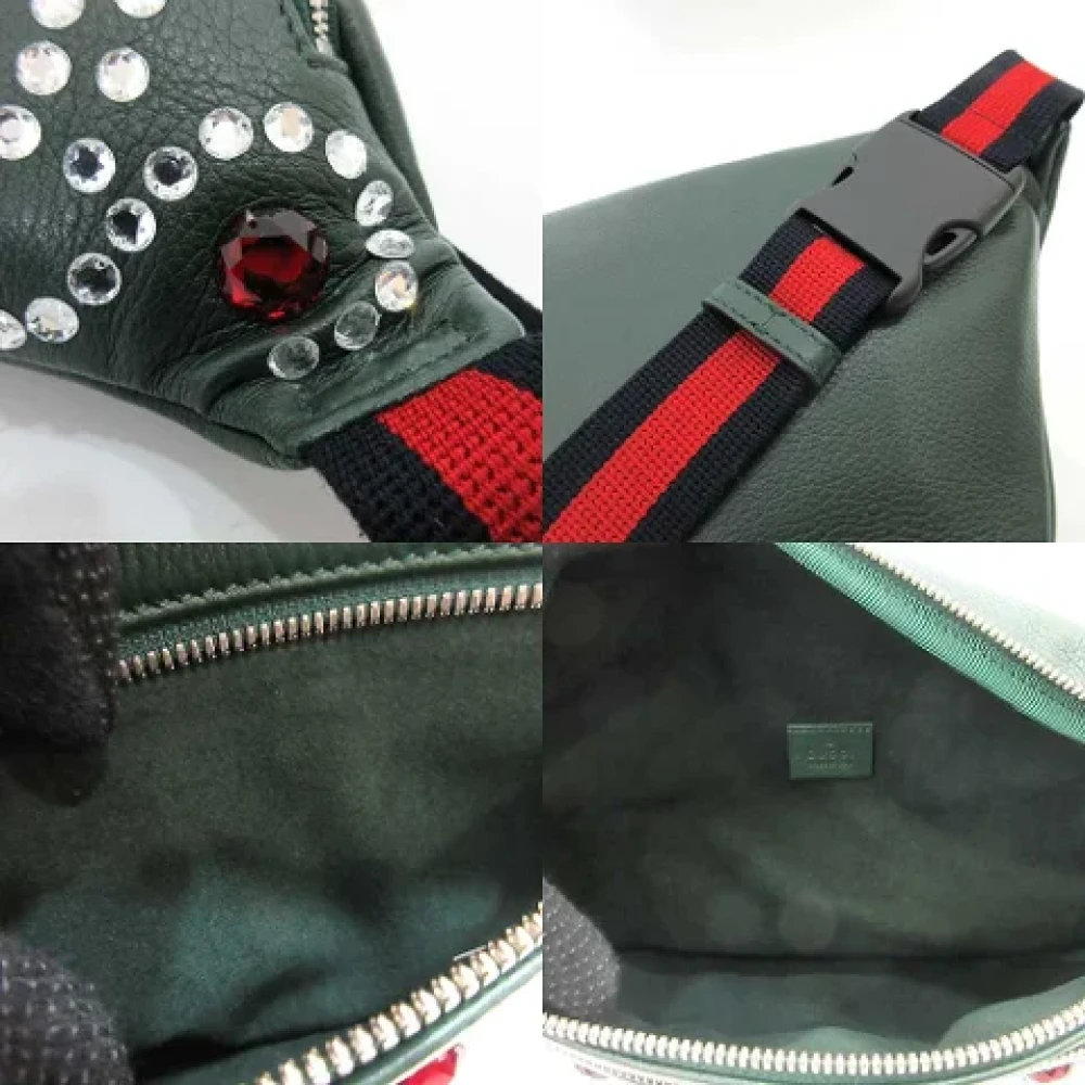 Gucci Vintage Pre-owned Leather gucci-bags Green Dames